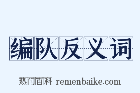 编队反义词是什么意思的图片